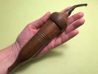 Unique Vintage Tobacco Wooden Horn Smoking Pipe Acorn - Oak Nut Shaped