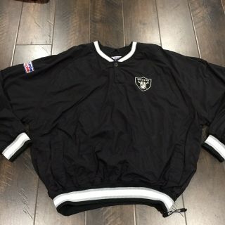Vintage Oakland Raiders Windbreaker Pullover Starter Jacket Size Xl In Men