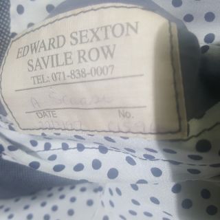 EDWARD SEXTON Bespoke Savile Row Sport Coat Rare 1 BTN.  Fit 40 - 41 Short Portly 2