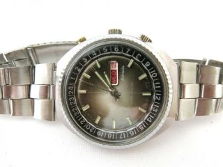 Vintage Rare JETSON Automatic Watch Swiss Movement Jumbo Double Bezel 7