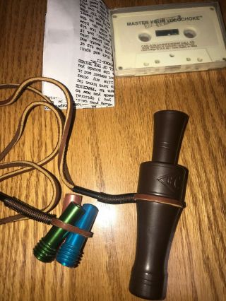 Vintage Wendell Carlson Volochoke Duck Call With Tape And Chokes 2