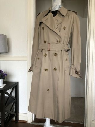 Vintage Womens Mens Burberrys London Classic Belted Trench Coat Size 50 L/xl B