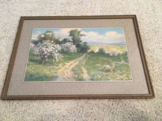 R Atkinson Fox Vintage Print Spring Scene With Path 15x21