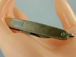 Vintage 14k White Gold Folding Pocket Knife