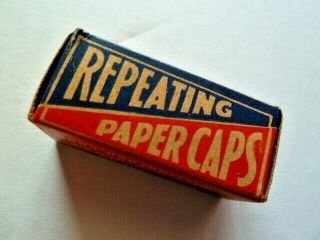 Vintage Star Brand Repeating Paper Caps Box W/ 4 Rolls M Backes Sons Wallingford