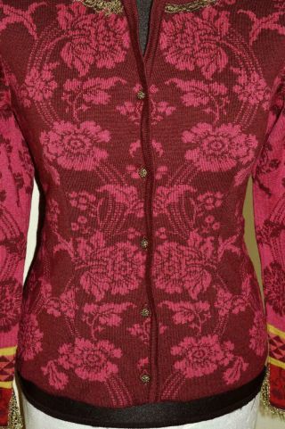 RARE VINTAGE OLEANA Fantastic Merino - Silk Knitted Cardigan Jacket.  SIZE M 5