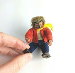 Vintage Steiff Mecki Doll Miniature In Fantastic - Rare
