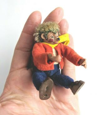 Vintage Steiff Mecki Doll Miniature in Fantastic - Rare 3