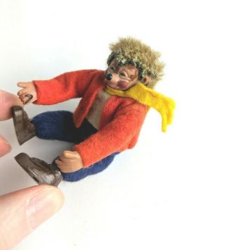 Vintage Steiff Mecki Doll Miniature in Fantastic - Rare 5