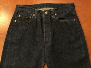 Vtg 70 ' s 80 ' s Levi ' s 501 No Big E Denim Jeans 35 x 34 (33 x 31) 2