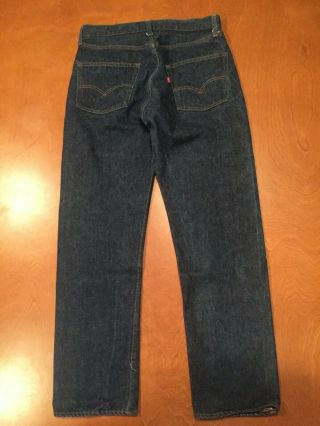 Vtg 70 ' s 80 ' s Levi ' s 501 No Big E Denim Jeans 35 x 34 (33 x 31) 3