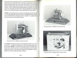 Collector ' s Guide To Toy Sewing Machines 1991 Darryl Matter 4