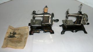 Vintage German Child Sewing Machines Set Of 2