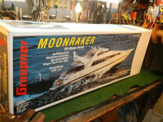 Rare Graupner Rc Mega Yaught Boat Kit Germany Moonraker