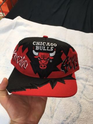 Chicago Bulls Drew Pearson Graffiti Snapback Hat Vintage Shockwave Jordan Cap