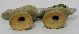 Vintage North Dakota Rosemeade Pottery Running Rabbit Hare Salt & Pepper Shakers 5