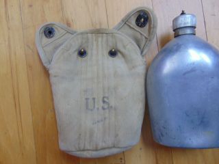 Vintage WWII US Army 1942 AGM Co Canteen With Case World War II 2