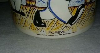 1965 Vintage Popeye Cookie Jar EUC Olive Oyl Wimpy Fun Collectible Useful Gift 3