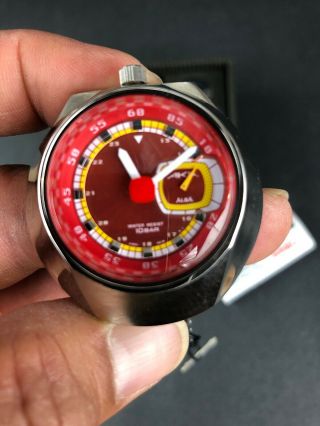 Vintage SEIKO BULLHEAD ALBA AKA RED CHAMPAGNE - UFO - V707 - 0A10 Old Stock 8