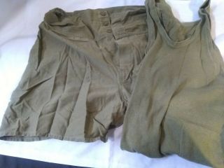Vintage World War 2 Clothes,  Underwear And Undershirt From The 38th Infantry Div