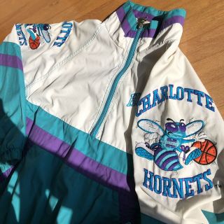 Charlotte Hornets Rare Vintage Starter Pullover Half Zip Jacket Men’s M