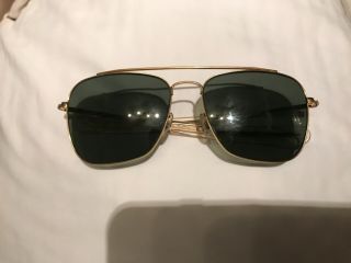Vintage B&l Ray Ban Bausch And Lomb Aviator Sunglasses 1960 