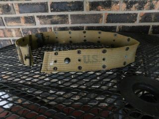 Ww2 Us Web Belt Dated 1942 Rm Co 42 Inches Long