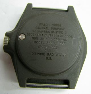 US Military GI Stocker & Yale Sandy Mil - W - 46374D Type 2 17J Mens Watch H3 9