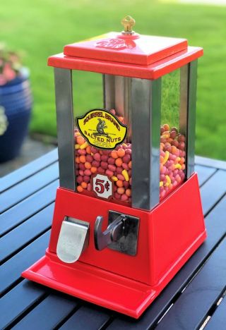 Vintage Sun 5 Cent Squirrel Brand Nuts Bulk Candy Vending Machine