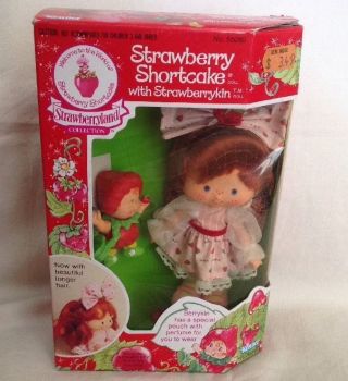 Vintage Strawberry Shortcake Doll With Strawberrykin Berrykin Rare
