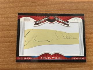 Orson Welles Topps 1/1 2009 American Legends Signed Card Rare