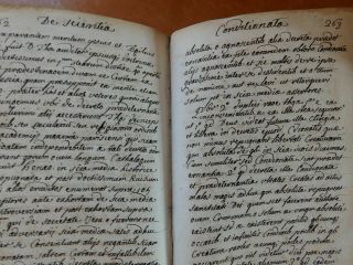 c1600 Latin Handwritten manuscript book 400p physica logica RARE 4