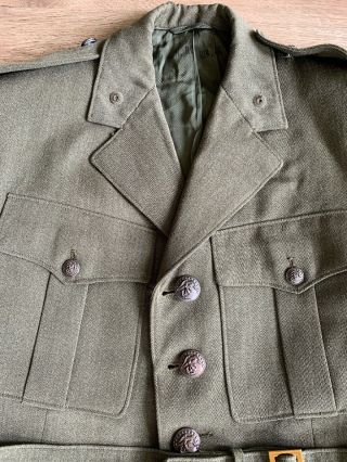 WWII / WW2 U.  S.  Marines USMC,  Officer’s Service Coat Pants Named,  2nd Infantry 2