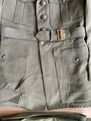 WWII / WW2 U.  S.  Marines USMC,  Officer’s Service Coat Pants Named,  2nd Infantry 3