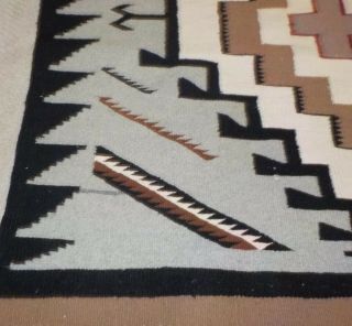 Vintage Large Native American Navajo Rug with Two Grey Hills Pattern,  81 