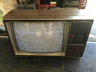Vtg Zenith S1983w Wood Grain Tv Television Modern Swag Retro 1980s Gaming