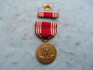 Wwii Us Army Good Conduct Medal Ribbon Lapel Button Air Corps Ww2