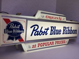 Vintage Pabst Blue Ribbon Lighted Beer Sign EXTREMELY RARE 3