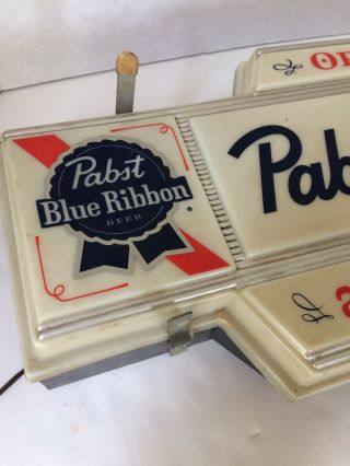 Vintage Pabst Blue Ribbon Lighted Beer Sign EXTREMELY RARE 9