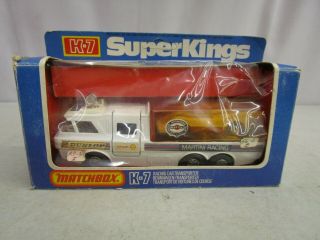 Vintage Matchbox Superkings K7 Racing Car Transporter - Complete