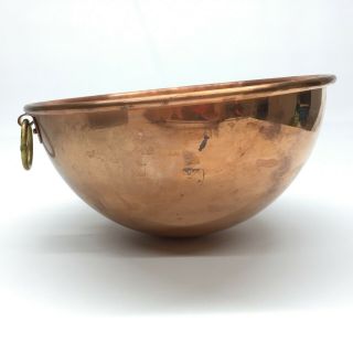 Vintage Mauviel Copper Mixing Bowl French Williams - Sonoma 12.  5 