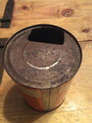 Vintage Phillips 66 1 quart metal motor oil can orange paraffin base RARE 4