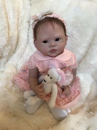 Reborn Baby Girl Rainer By Romie Strydom Rare Sole Exquisite Art Doll