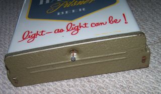 Vintage Hanley Pilsner Beer Light - As Light Can Be Lighted Clock Lights & Runs 7