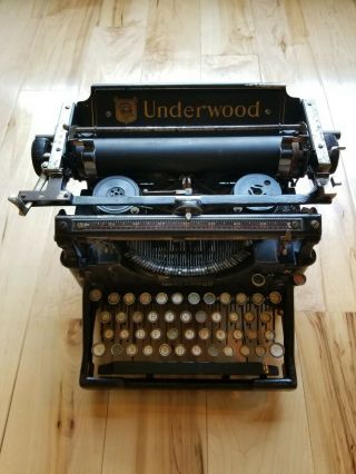 Vintage 1909 Underwood Standard Typewriter No 5 S/n 267410