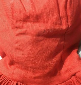 Vintage Madame Alexander Cissy Doll ❤ Red Cotton Day Dress TLC 4
