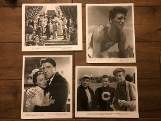 4 Publicity Film Photos Burt Lancaster " Jim Thorpe - All American " 1951 Vintage