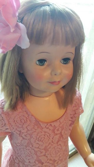 Vintage Ideal G - 35 Patti Playpal 35 " Auburn Red Hair Doll Hazel Eyes