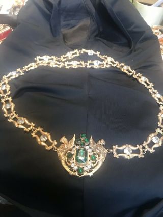 Very Rare Antique 1880 Large Paste Necklace