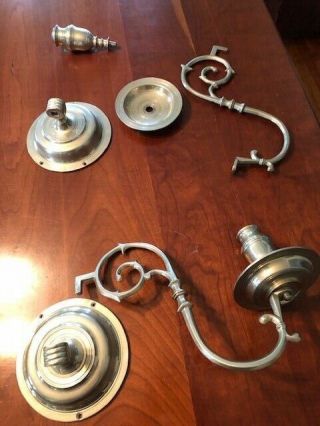 Vintage Williamsburg Geddy Foundry Brass Candle Holder Sconces
